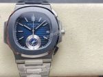 Patek Philippe Nautilus CH28-520 Automatic Movement White Steel Strap Blue 40.5mm Watch